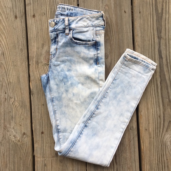 American Eagle Outfitters Denim - AMERICAN EAGLE ACID WASH JEGGINGS